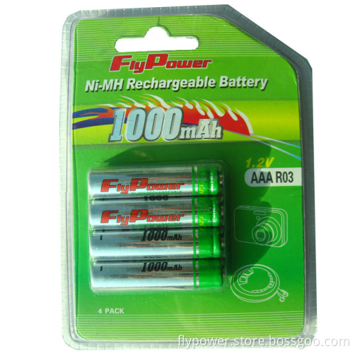Ni-MH 1.2V AAA1000mAh Rechargeable Battery (FH-AAA1000C)